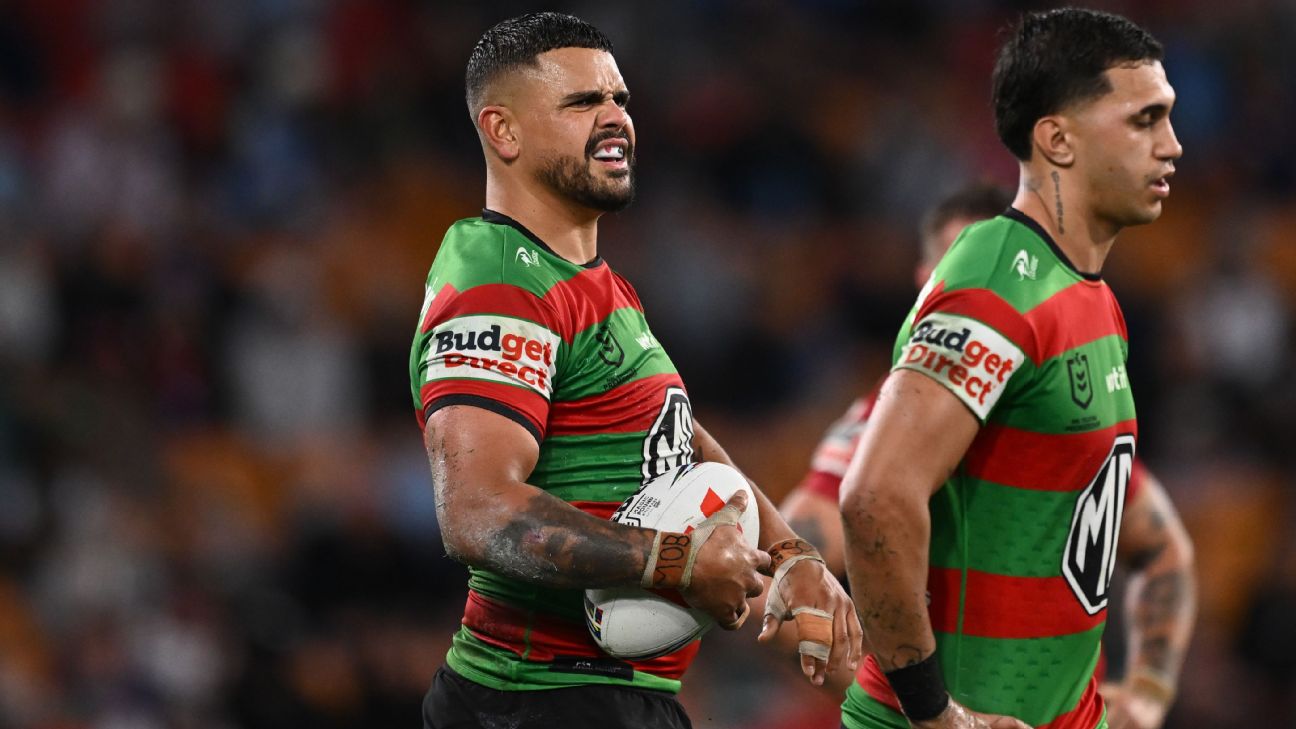 Question marks remain for Latrell Mitchell's return date. — Article image accompanying 'Keeps changing': Souths give fresh Latrell update on WagerUp Sports News. Question marks remain for Latrell Mitchell's return date. — Article image accompanying 'Keeps changing': Souths give fresh Latrell update on WagerUp Sports News.