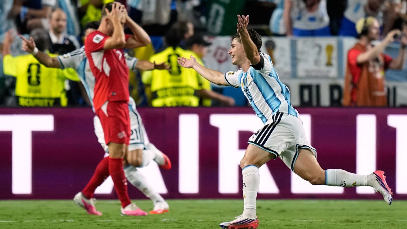 Julián Álvarez extra time screamer offers 'huge release' for Argentina