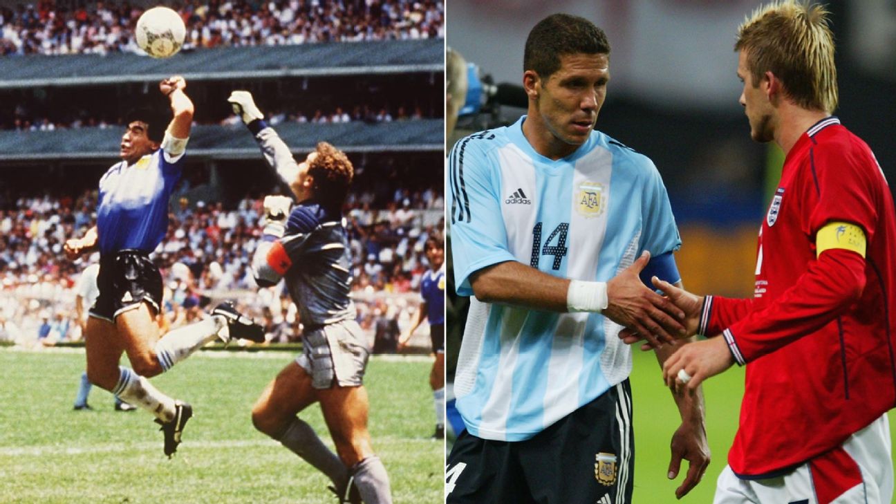 Hand of God, Beckham vs. Simeone: Ranking the most controversial England-Argentina moments