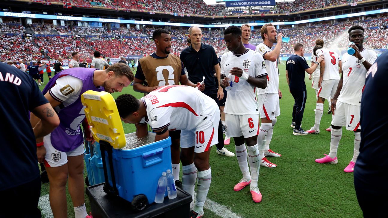 Bastidores: por que forte calor em Inglaterra x Noruega fez Fifa voltar a debater protocolos para temperatura excessiva