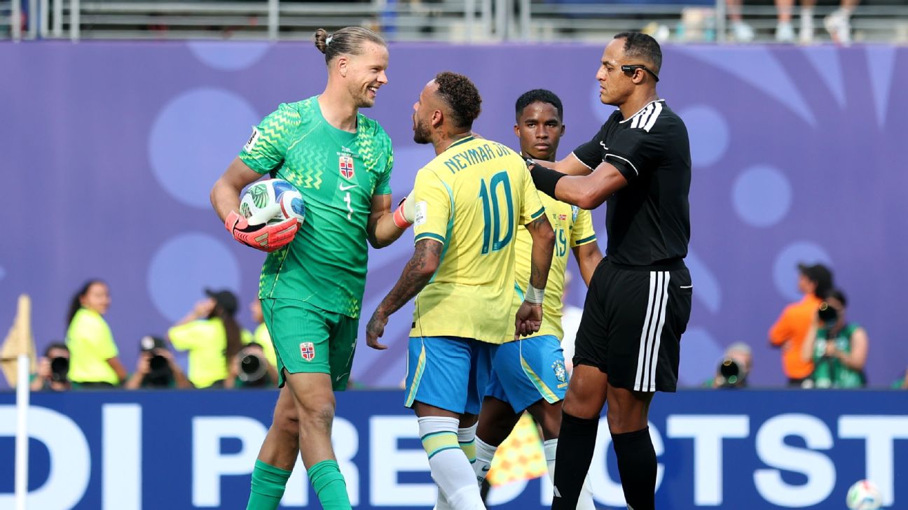 Goleiro da Noruega se manifesta sobre 'jogo inesquecível' contra Brasil e Neymar: 'Espero que ele me perdoe'