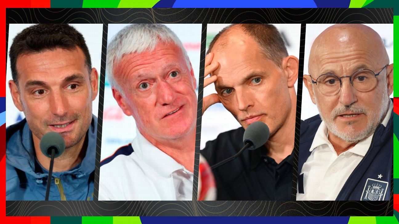 Mundial 2026: los logros y récords que persiguen Scaloni, Deschamps, Tuchel y De la Fuente