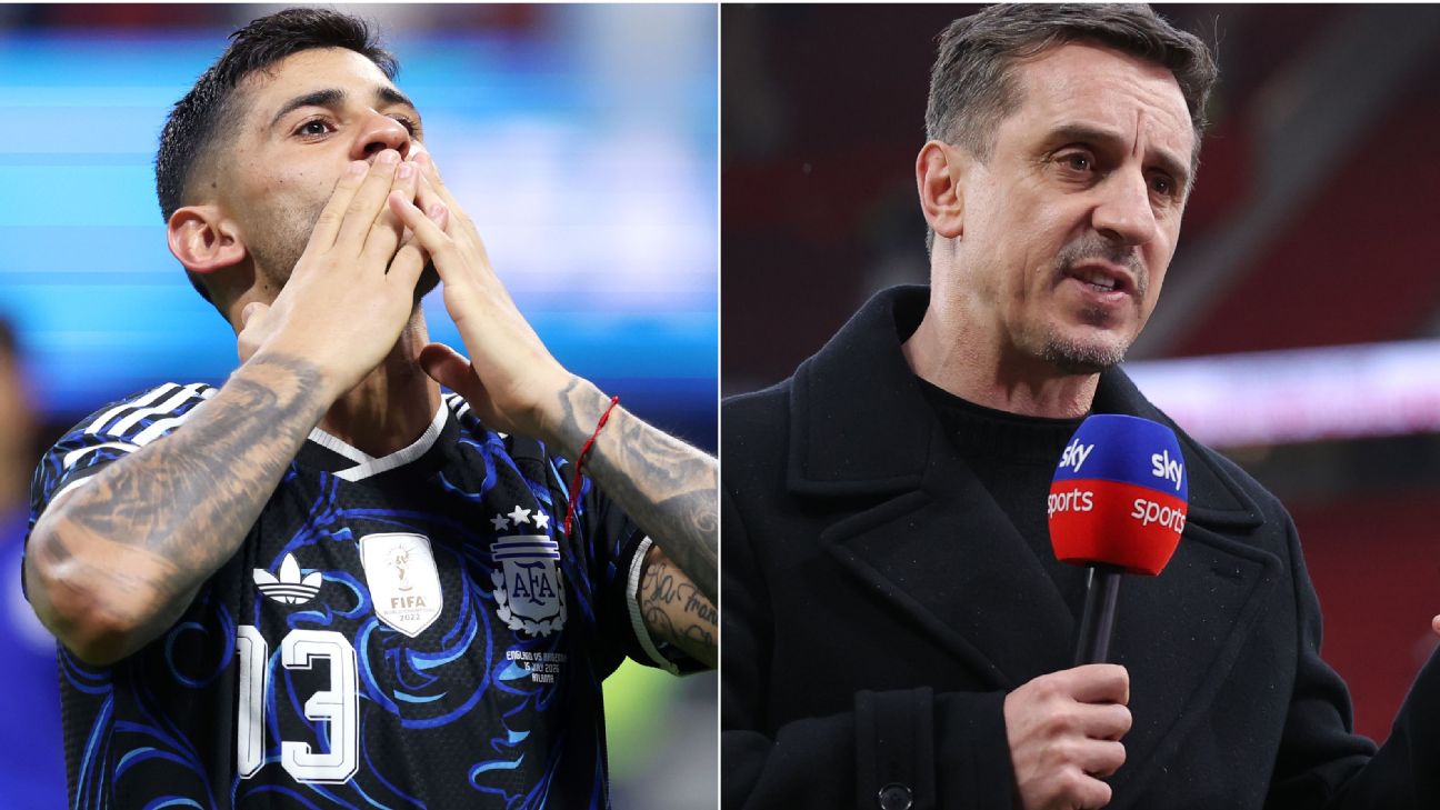 Argentina's Cristian Romero hits out at 'stupid' Gary Neville after criticism
