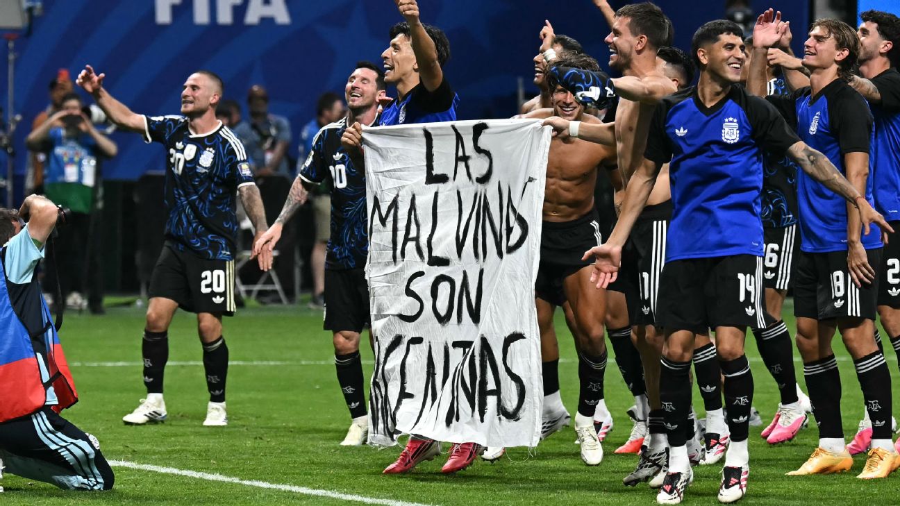 Argentina pode ser punida antes da final da Copa por bandeira das Malvinas? Como Fifa trata caso