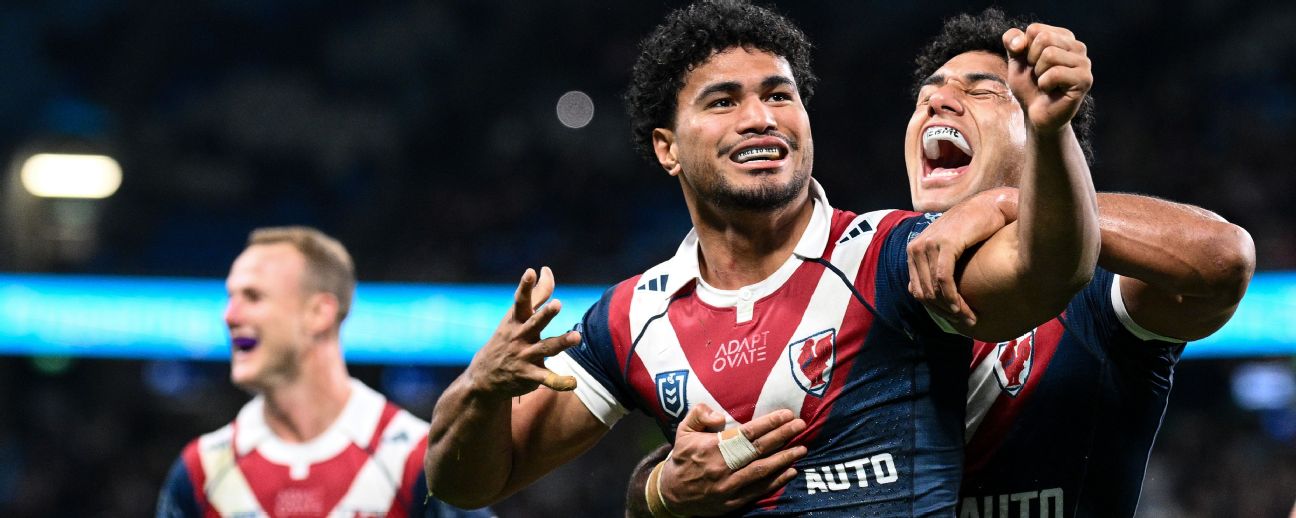 Robert Toia of the Roosters celebrates a try. — Article image accompanying Roosters star admits he is torn on World Cup decision on WagerUp Sports News. Robert Toia of the Roosters celebrates a try. — Article image accompanying Roosters star admits he is torn on World Cup decision on WagerUp Sports News.
