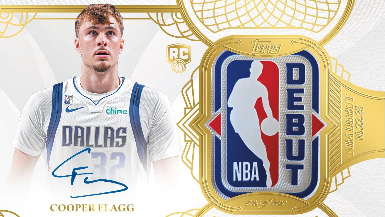 Cooper Flagg signs 1-of-1 rookie debut patch Topps card