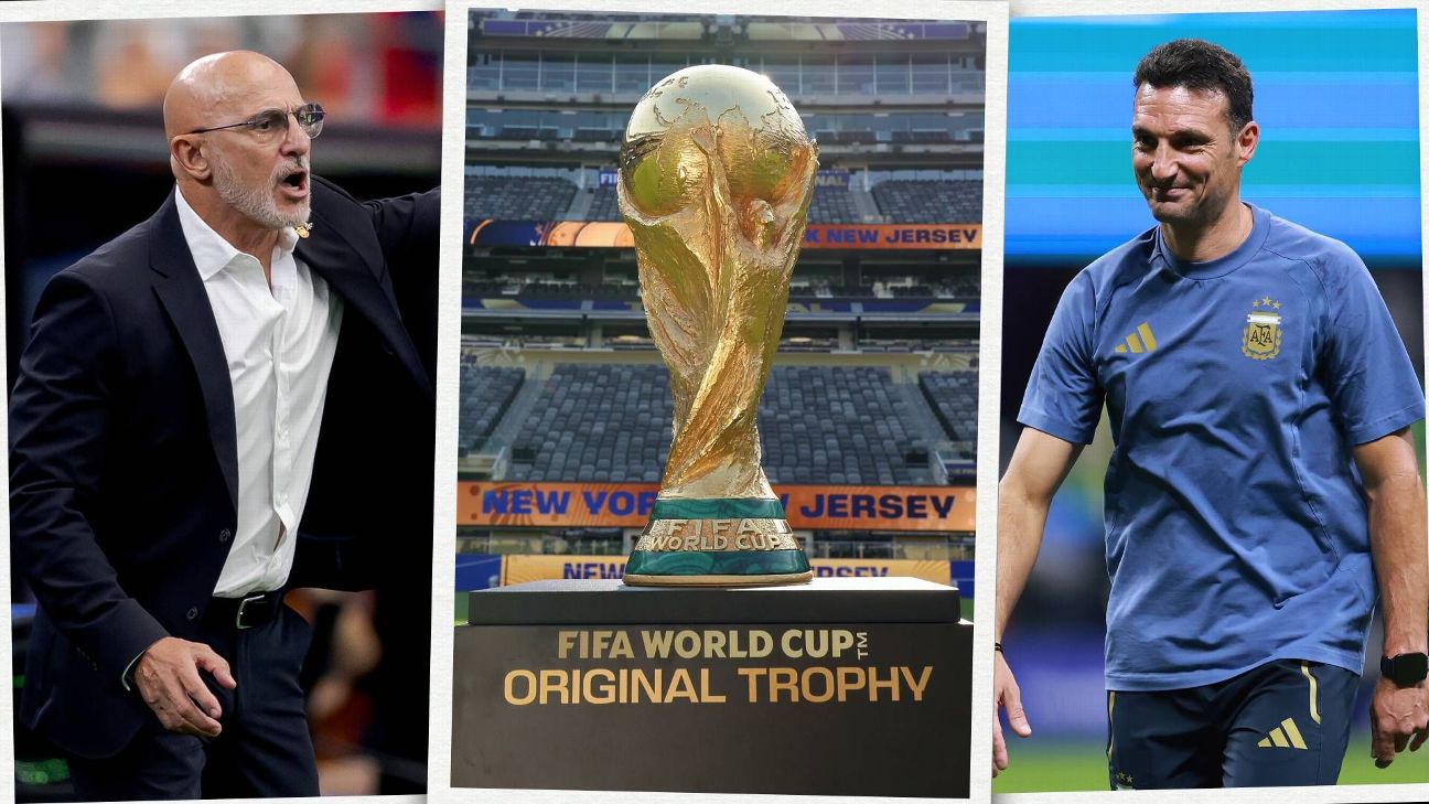 Scaloni e Luís De La Fuente fazem duelo entre professor e aluno na final da Copa do Mundo