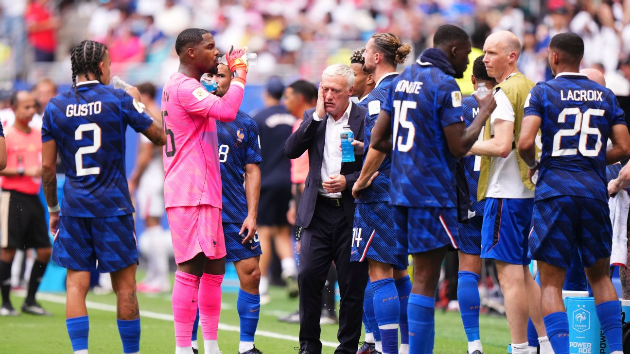 'Já é humilhação' e 'virou passeio': jornais da França detonam postura da seleção no 4 a 0 sofrido para Inglaterra no 1º tempo