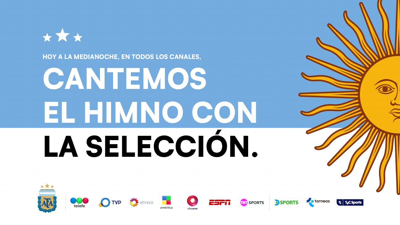 "Cantemos el Himno con la Selección": una acción televisiva para acompañar a la Selección Argentina en el día de la final de la Copa del…