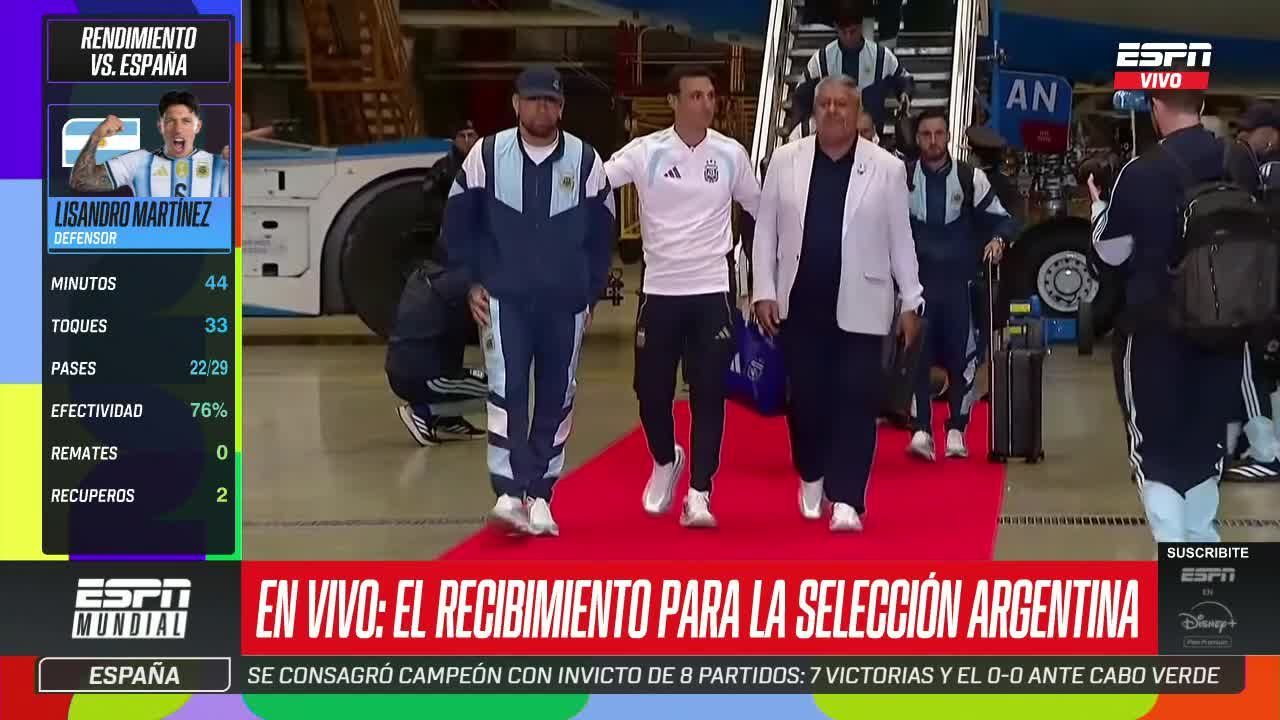 La Selección Argentina volvió al país: así fue el recibimiento a los subcampeones del mundo