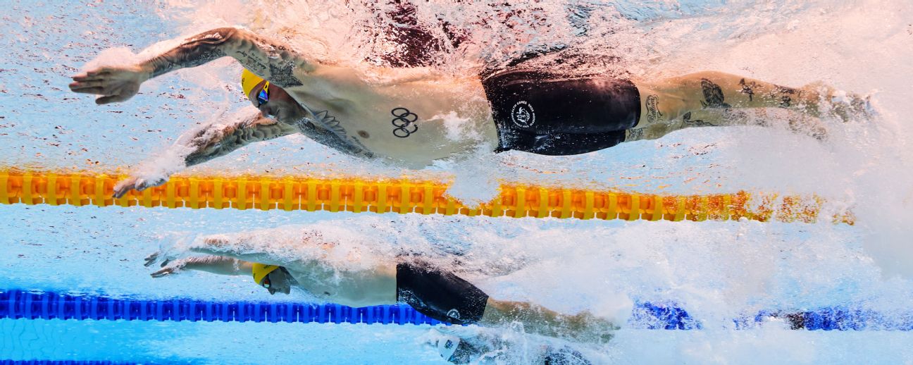 Kyle Chalmers (top) heads to the wall to touch at the exact same time as teammate Ben Armbruster. — Article image accompanying Thorpe mark falls, Aussies finish with record gold haul on WagerUp Sports News. Kyle Chalmers (top) heads to the wall to touch at the exact same time as teammate Ben Armbruster. — Article image accompanying Thorpe mark falls, Aussies finish with record gold haul on WagerUp Sports News.