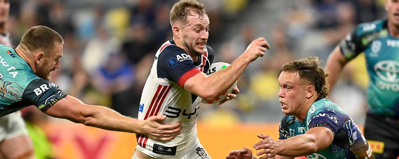 Sam Walker of the Roosters on the way to scoring one of his three tries against the Cowboys. — Article image accompanying NRL Preliminary Finals: Teams, line-ups, tips, odds, everything you need to know for the weekend on WagerUp Sports News. Sam Walker of the Roosters on the way to scoring one of his three tries against the Cowboys. — Article image accompanying NRL Preliminary Finals: Teams, line-ups, tips, odds, everything you need to know for the weekend on WagerUp Sports News.