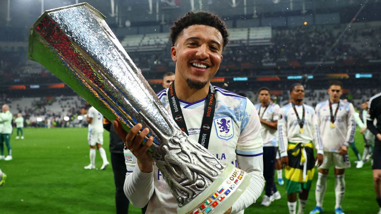 Jadon Sancho won the Europa League during his loan spell at Aston Villa. — Article image accompanying Jadon Sancho interest from Getafe: 'We made a final offer' - club president on WagerUp Sports News.