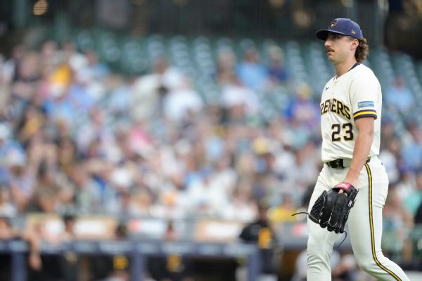 Article image accompanying Brewers send Brandon Sproat to Triple-A after acquiring Dustin May on WagerUp Sports News.
