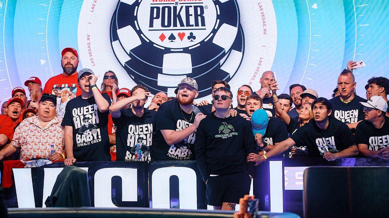 Lucas Jumalon and his supporters have their eyes set on a World Series Of Poker main even bracelet. — Article image accompanying WSOP main event final table: Jumalon and Saaskilahti heads-up for the bracelet on WagerUp Sports News. Lucas Jumalon and his supporters have their eyes set on a World Series Of Poker main even bracelet. — Article image accompanying WSOP main event final table: Jumalon and Saaskilahti heads-up for the bracelet on WagerUp Sports News.