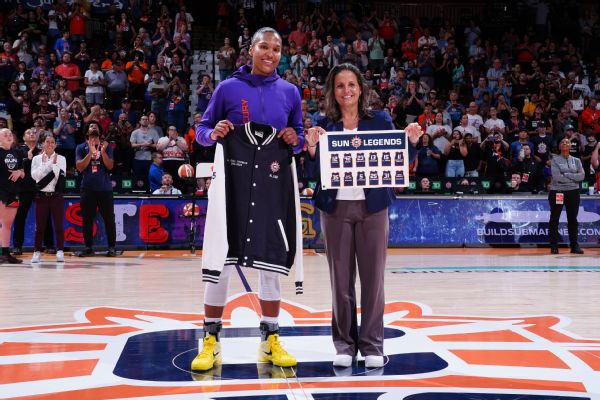 The Sun are moving to Houston next year, so they have been honoring many of their former great players and coaches this season. On Friday, they retired the No. 25 jersey of Alyssa Thomas, who helped the franchise reach two WNBA Finals. — Article image accompanying Connecticut Sun retire Alyssa Thomas' No. 25 jersey on WagerUp Sports News. The Sun are moving to Houston next year, so they have been honoring many of their former great players and coaches this season. On Friday, they retired the No. 25 jersey of Alyssa Thomas, who helped the franchise reach two WNBA Finals. — Article image accompanying Connecticut Sun retire Alyssa Thomas' No. 25 jersey on WagerUp Sports News.