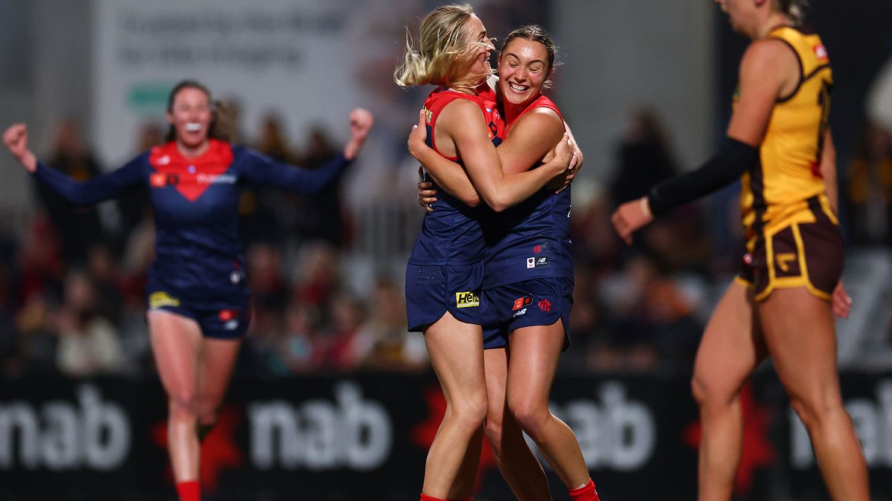Mia Austin kicked four majors in her club debut for the Demons. — Article image accompanying Demons kick clear to start new AFLW era with win on WagerUp Sports News. Mia Austin kicked four majors in her club debut for the Demons. — Article image accompanying Demons kick clear to start new AFLW era with win on WagerUp Sports News.