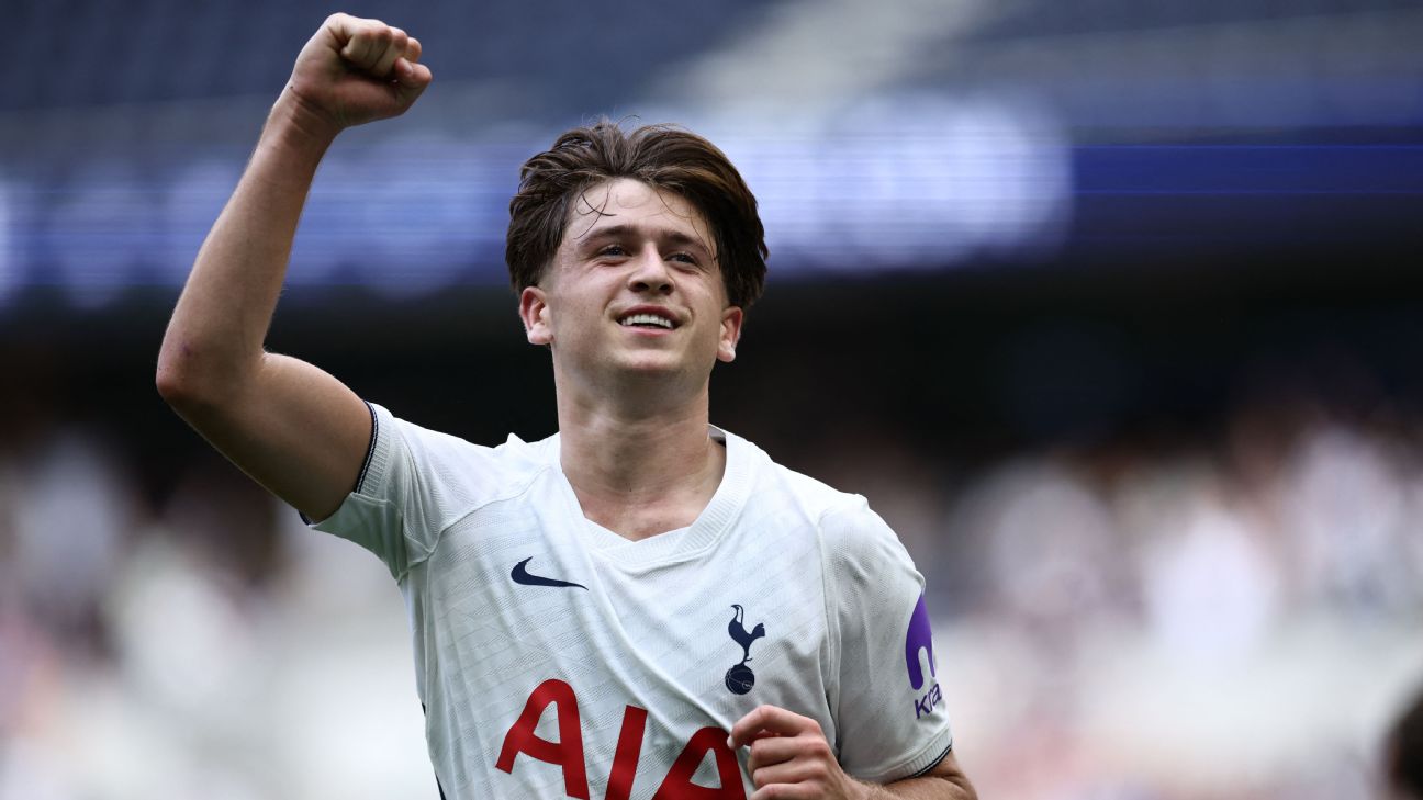 Article image accompanying Tottenham 3-0 Hoffenheim: Mikey Moore's brace helps hosts earn comfortable friendly win on WagerUp Sports News. Article image accompanying Tottenham 3-0 Hoffenheim: Mikey Moore's brace helps hosts earn comfortable friendly win on WagerUp Sports News.