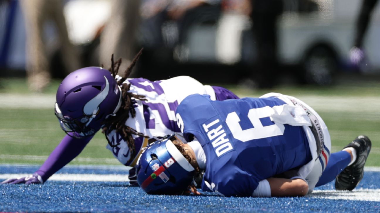 espn.com - Jordan Raanan - Giants QB Jaxson Dart 'puzzled' after latest concussion test