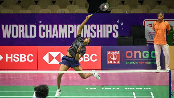 PV Sindhu trains during a session at the Indira Gandhi Indoor Stadium. — Article image accompanying Sindhu, Dhruv/Tanisha win, Lakshya Sen loses in second round at BWF Worlds: Indian Sports, August 19 on WagerUp Sports News. PV Sindhu trains during a session at the Indira Gandhi Indoor Stadium. — Article image accompanying Sindhu, Dhruv/Tanisha win, Lakshya Sen loses in second round at BWF Worlds: Indian Sports, August 19 on WagerUp Sports News.