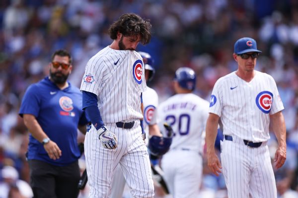 Article image accompanying Cubs' Dansby Swanson (oblique strain) out at least 4 weeks on WagerUp Sports News. Article image accompanying Cubs' Dansby Swanson (oblique strain) out at least 4 weeks on WagerUp Sports News.