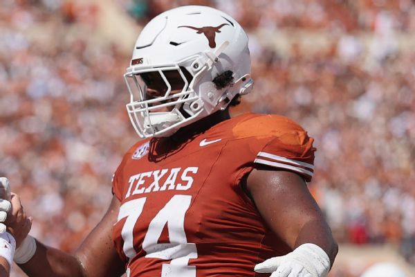 Article image accompanying Sources: Texas LT Goosby has bone bruise in knee; status unclear on WagerUp Sports News. Article image accompanying Sources: Texas LT Goosby has bone bruise in knee; status unclear on WagerUp Sports News.
