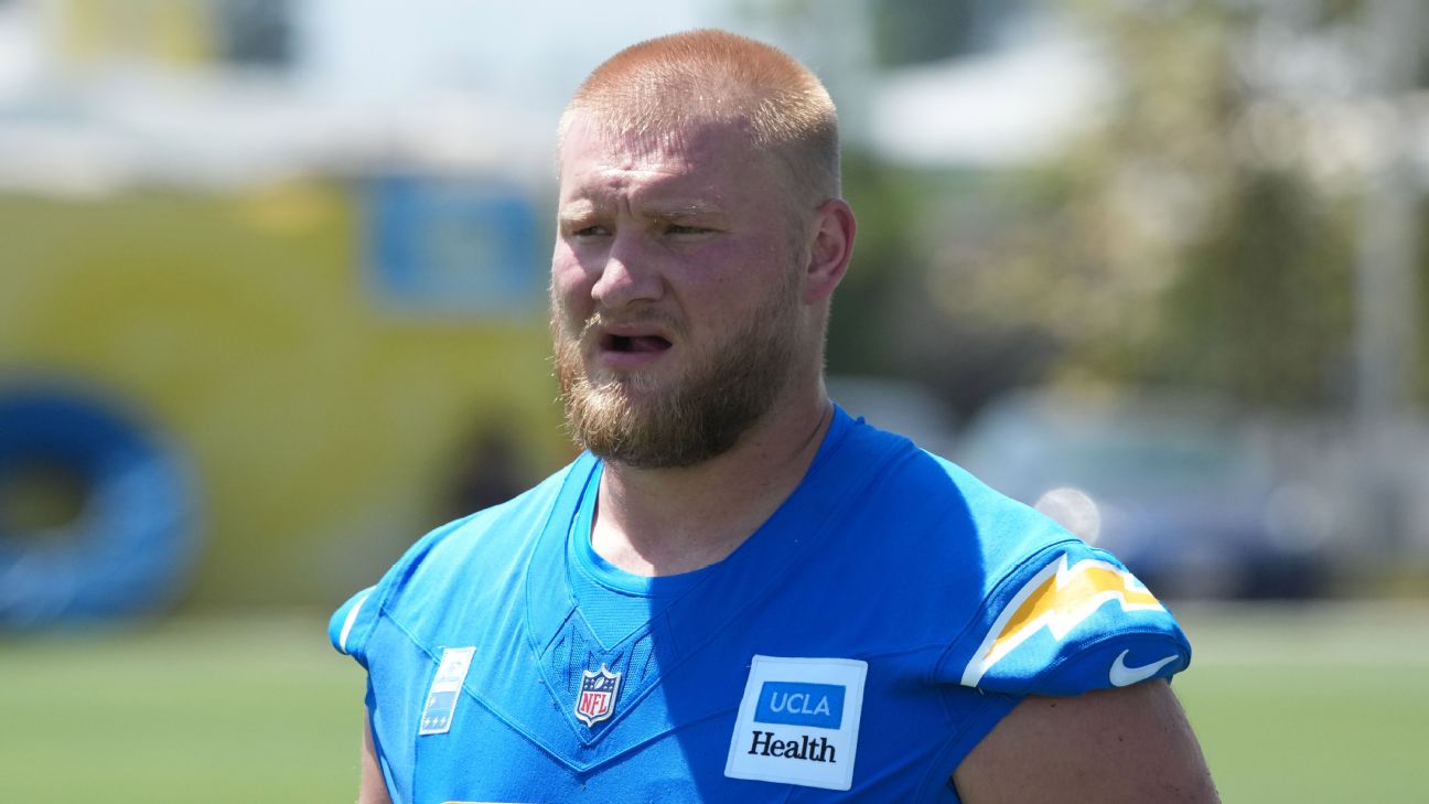 Chargers Center Biadasz Carted Off After Leg Injury at 49ers Joint Practice