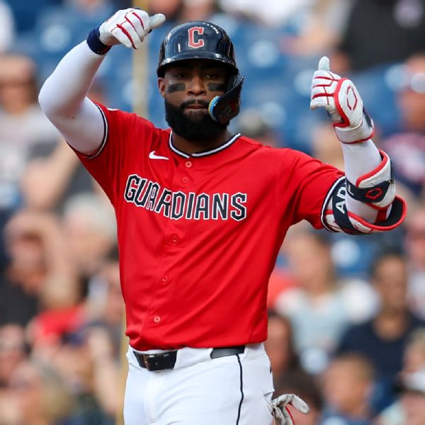 Jo Adell's 455-foot blast leads Guardians past Giants in dominant display