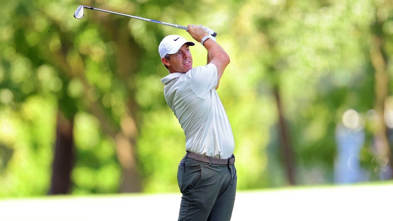 McIlroy shoots bogey-free 64, shares BMW lead