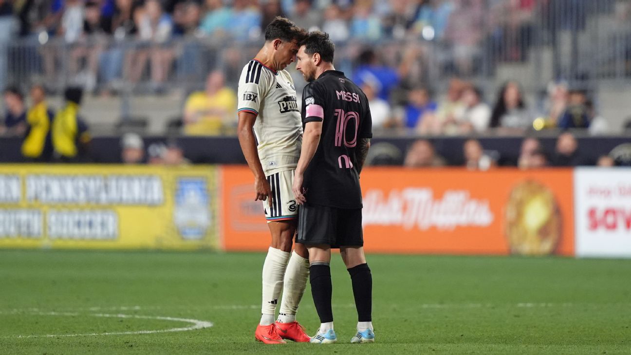 MLS ปรับ Lionel Messi และ Ian Fray หลังเหตุปะทะเกม Inter Miami เสมอ Philadelphia 2-2 รูปประกอบข่าวฟุตบอล