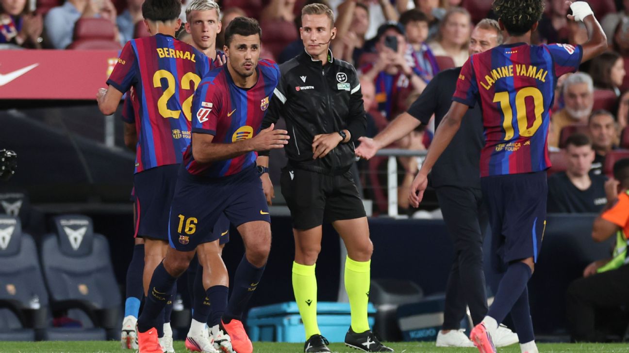 โรดรีประเดิมช่วยบาร์เซโลน่าชนะบิลเบา 2-0 ที่คัมป์นู รูปประกอบข่าวฟุตบอล