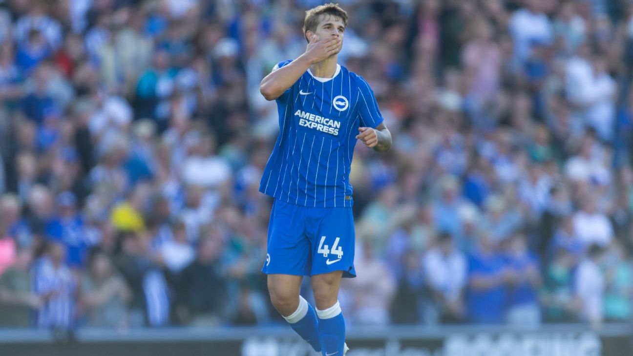 Luka Vušković โหม่งช่วยไบรท์ตันเสมอลีดส์ 1-1 ในพรีเมียร์ลีก รูปประกอบข่าวฟุตบอล