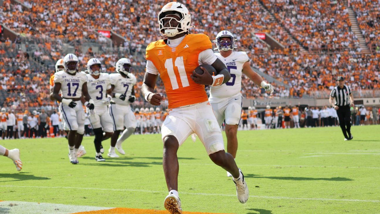 Article image accompanying Vols coach Heupel won't commit yet to starting QB vs. Crimson Tide on WagerUp Sports News.