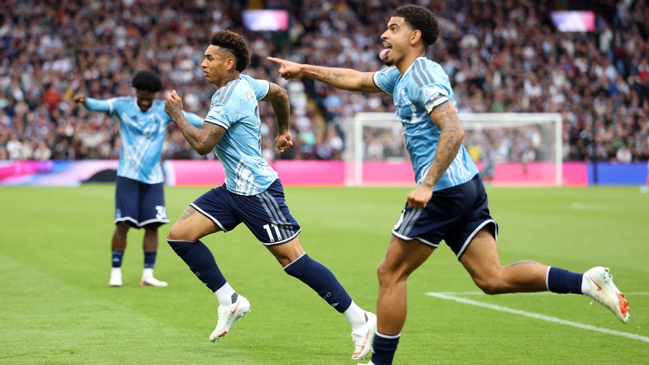 Nottingham Forest ชนะ Aston Villa 2-1 จากประตูท้ายเกมของ Igor Jesus ในพรีเมียร์ลีก รูปข่าวฟุตบอล