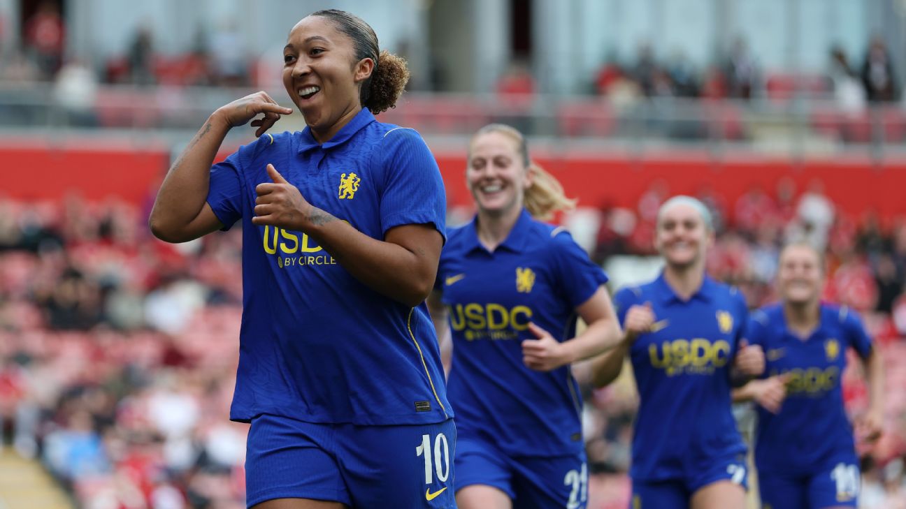 เชลซีคืนฟอร์มถล่มแมนเชสเตอร์ ยูไนเต็ด 5-0 ส่งสัญญาณเตือนคู่แข่ง WSL รูปประกอบข่าวฟุตบอล