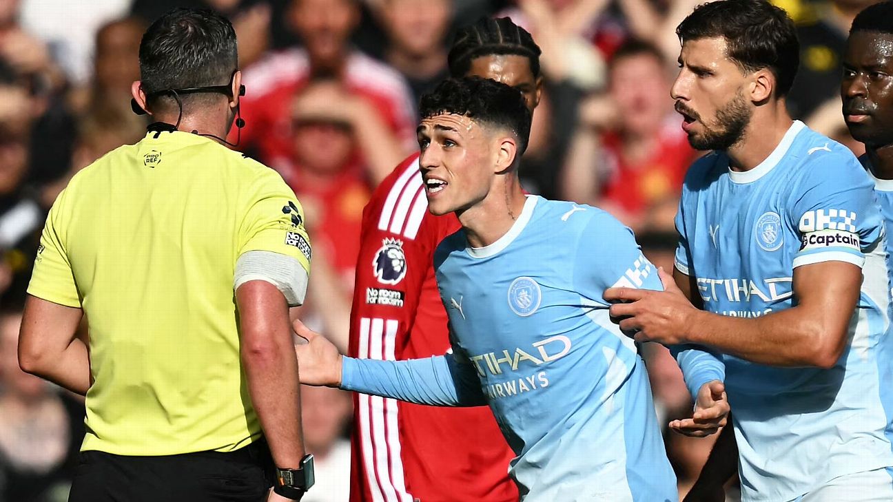 Phil Foden โดนใบแดงหลังเตะใส่ Bruno Fernandes ในแมนเชสเตอร์ดาร์บี้ เกิดอะไรขึ้น รูปประกอบข่าวฟุตบอล