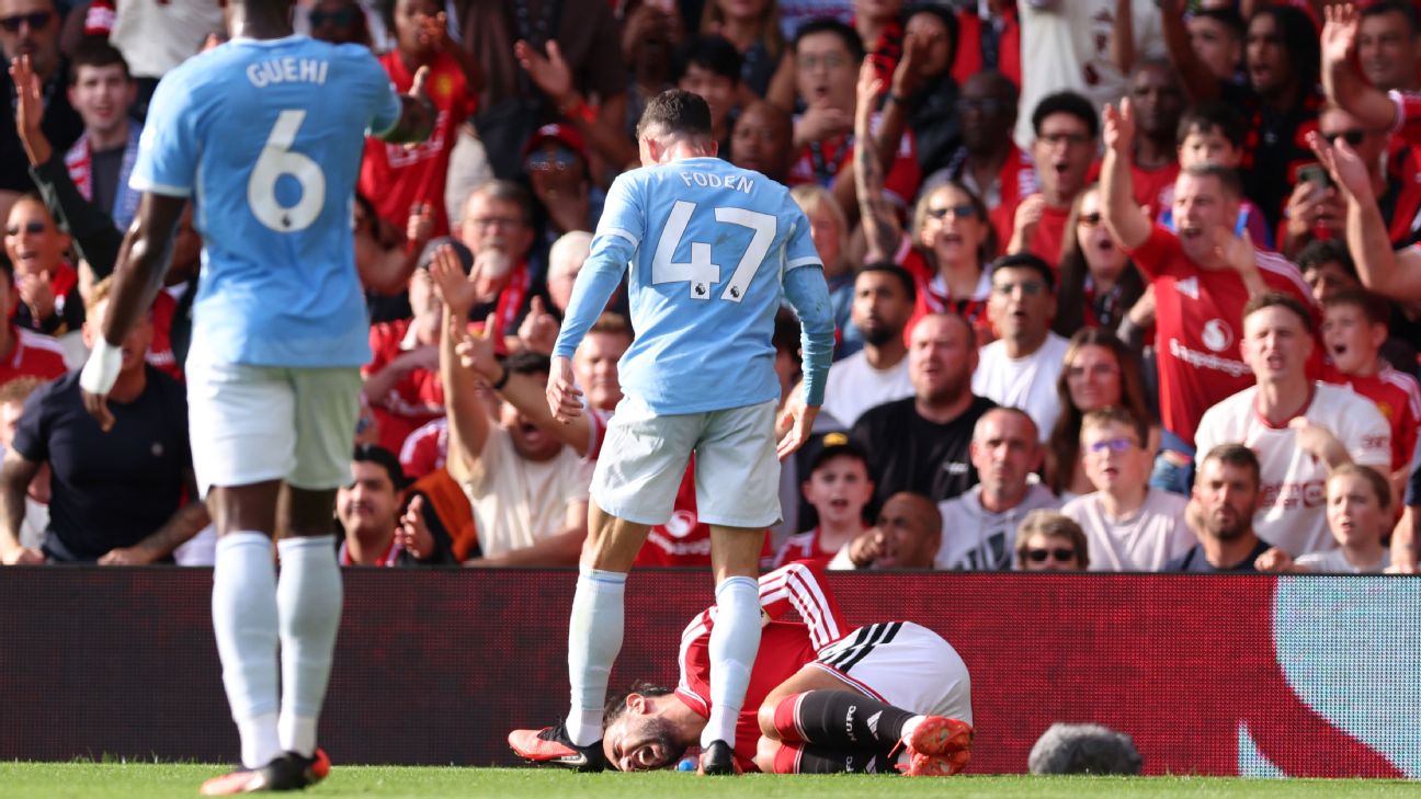 แมนเชสเตอร์ ซิตี้ชนะแมนเชสเตอร์ ยูไนเต็ด 1-0 แม้เหลือ 10 คน มาเรสกาชี้บรูโนควรโดนใบแดงด้วย รูปประกอบข่าวฟุตบอล