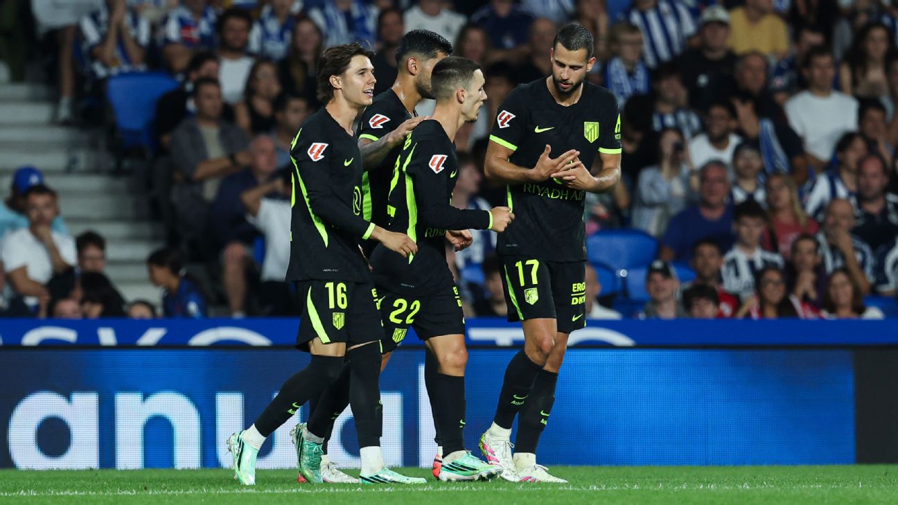 แอตเลติโก มาดริด ชนะ เรอัล โซเซียดาด 3-0 ยิงสามประตูท้ายเกมในลา ลีกา รูปประกอบข่าวฟุตบอล