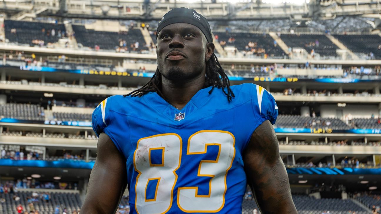 Tight End David Njoku moved to the Los Angeles Chargers in the NFL offseason. — Article image accompanying Chargers placing TEs David Njoku, Charlie Kolar on IR on WagerUp Sports News. Tight End David Njoku moved to the Los Angeles Chargers in the NFL offseason. — Article image accompanying Chargers placing TEs David Njoku, Charlie Kolar on IR on WagerUp Sports News.