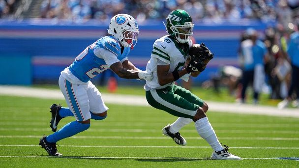 Jets WR Garrett Wilson posted six receptions for 79 yards in the season opener at Tennessee. — Article image accompanying Jets WR Garrett Wilson sheds slot, makes move back to outside on WagerUp Sports News.