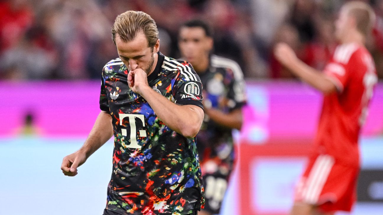 Harry Kane reacts after scoring his 100th Bundesliga goal. — Article image accompanying Harry Kane becomes quickest in history to 100 Bundesliga goals on WagerUp Sports News. Harry Kane reacts after scoring his 100th Bundesliga goal. — Article image accompanying Harry Kane becomes quickest in history to 100 Bundesliga goals on WagerUp Sports News.