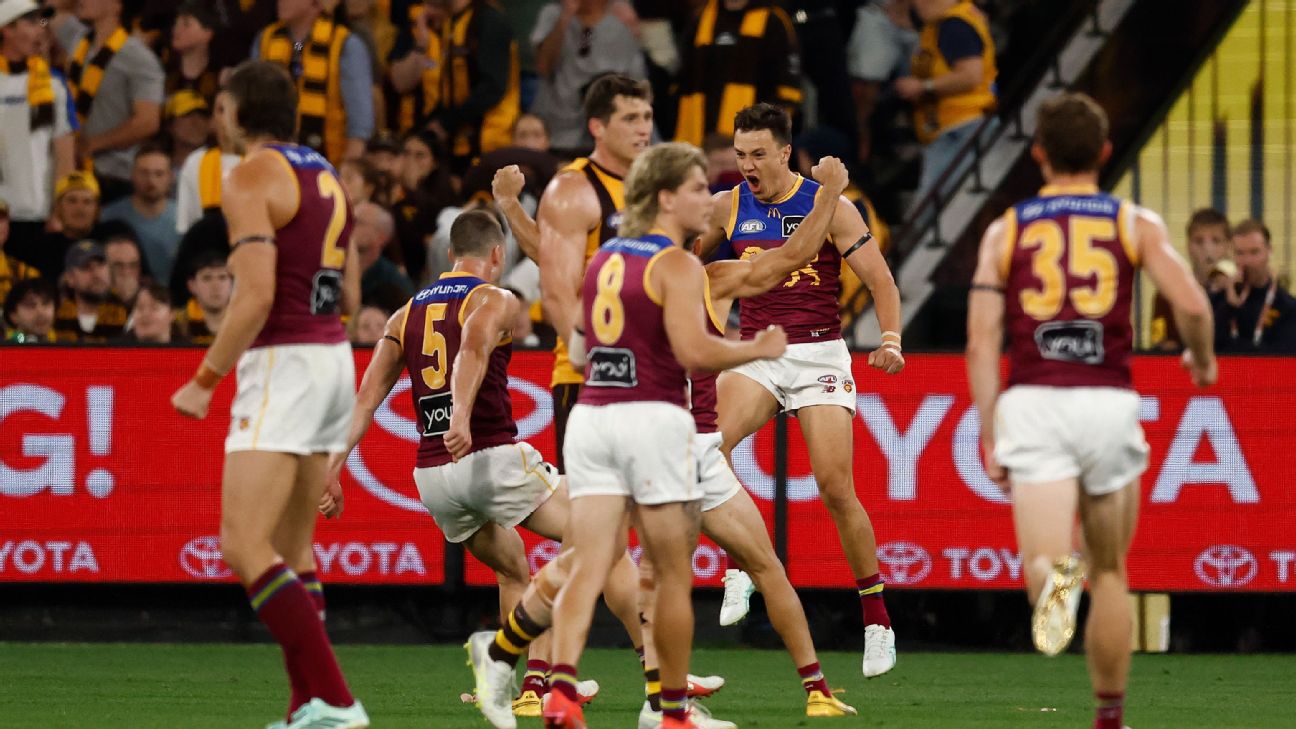 Hugh McCluggage of the Lions celebrates — Article image accompanying What we learned: Was this one of the greatest games of all? on WagerUp Sports News.
