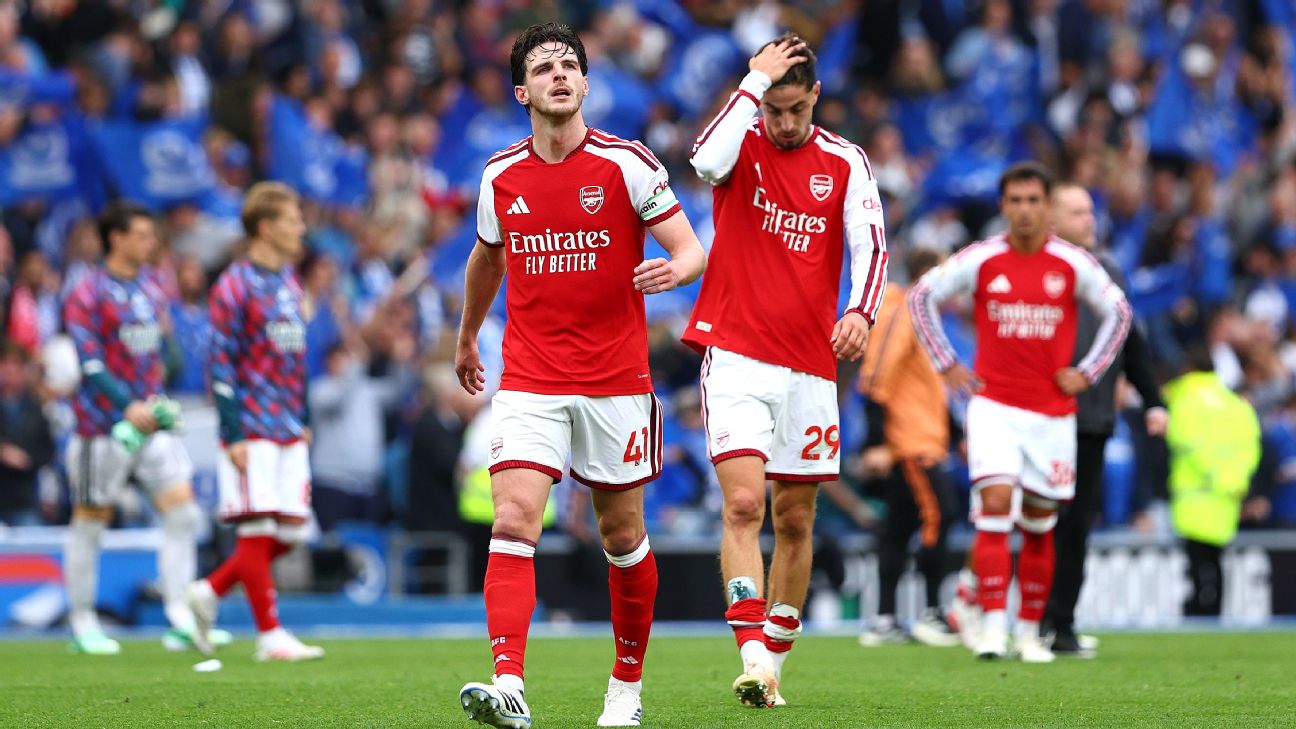 Article image accompanying Arsenal 'in trouble from first throw-in' at Brighton - Mikel Arteta on WagerUp Sports News. Article image accompanying Arsenal 'in trouble from first throw-in' at Brighton - Mikel Arteta on WagerUp Sports News.
