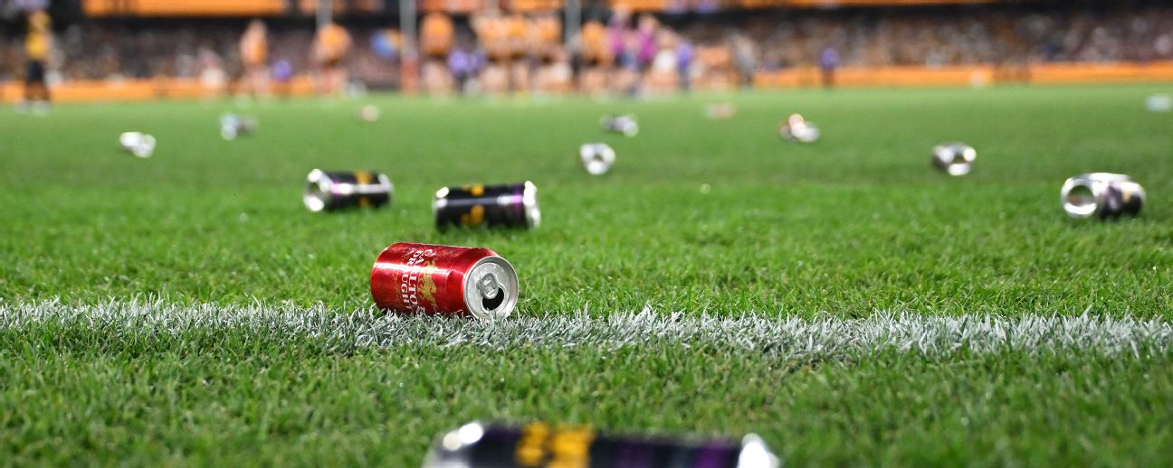 Hawks fans threw cans and bottles onto the MCG after the controversial finish. — Article image accompanying AFL bans loom for bottle-throwing Hawthorn fans on WagerUp Sports News. Hawks fans threw cans and bottles onto the MCG after the controversial finish. — Article image accompanying AFL bans loom for bottle-throwing Hawthorn fans on WagerUp Sports News.