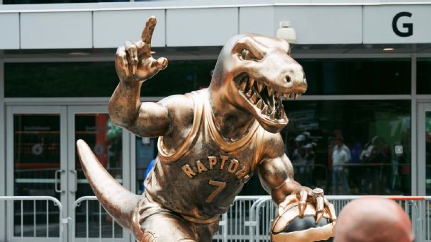 Article image accompanying Raptors honor Kyle Lowry with golden 'GROAT' statue on WagerUp Sports News.