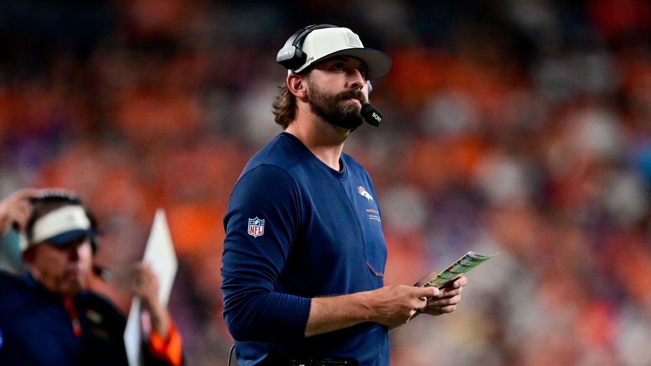 Article image accompanying Broncos remain confident in OC Davis Webb as playcaller on WagerUp Sports News. Article image accompanying Broncos remain confident in OC Davis Webb as playcaller on WagerUp Sports News.
