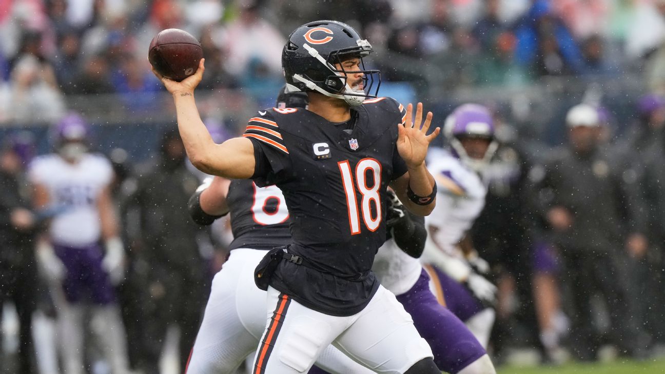 Article image accompanying Sources: Bears plan to start QB Caleb Williams in Week 6 vs. Falcons on WagerUp Sports News. Article image accompanying Sources: Bears plan to start QB Caleb Williams in Week 6 vs. Falcons on WagerUp Sports News.
