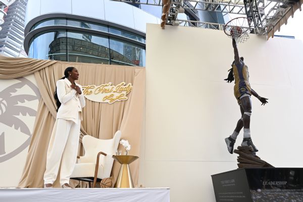 Lisa Leslie is the first Sparks player to be honored with a statue in Star Plaza outside Crypto.com Arena. A three-time league MVP, Leslie led the Sparks to championships in 2001 and 2002. She was elected to the Naismith Basketball Hall of Fame in 2015. — Article image accompanying Lisa Leslie statue unveiled on Star Plaza outside Crypto.com Arena on WagerUp Sports News.