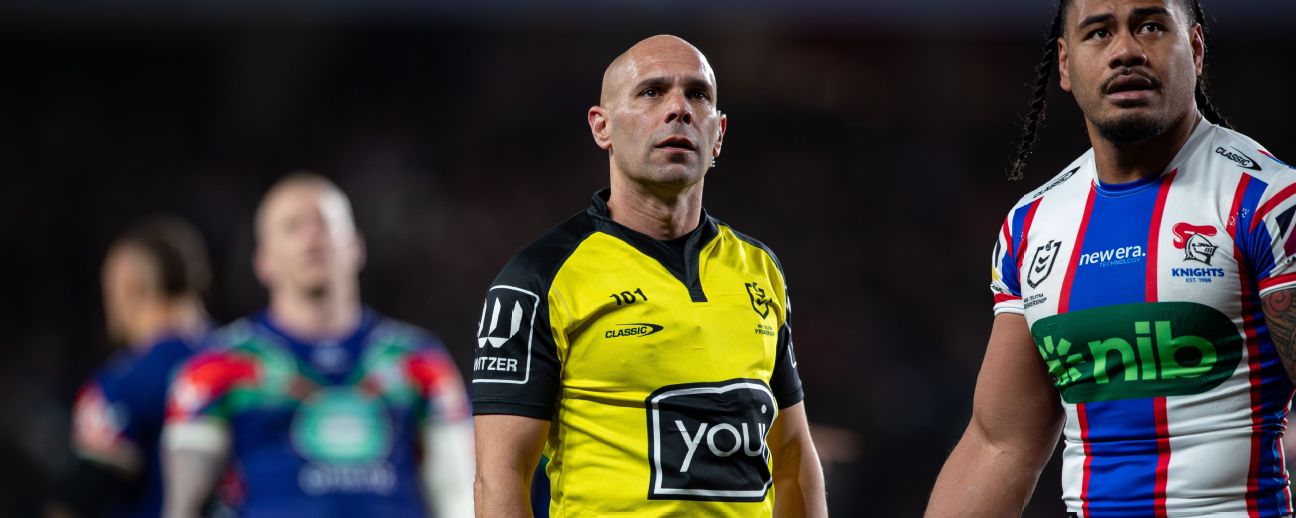 The NRL is set to axe top referee Ashley Klein for the preliminary finals after admitting the Warriors were wrongly denied a crucial late penalty in their 12-10 semifinal loss to Newcastle. — Article image accompanying Klein faces axe as NRL admit crucial refereeing error on WagerUp Sports News.