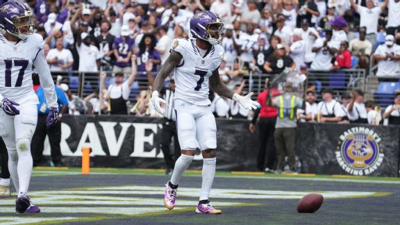 Rashod Bateman has picked up the slack for an injury-depleted Ravens WR corps. — Article image accompanying Fantasy football: Live Week 3 free agent pickups advice with ESPN expert on WagerUp Sports News. Rashod Bateman has picked up the slack for an injury-depleted Ravens WR corps. — Article image accompanying Fantasy football: Live Week 3 free agent pickups advice with ESPN expert on WagerUp Sports News.